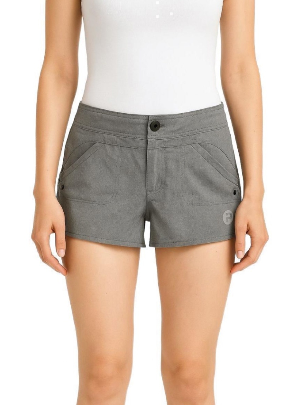 PELAGIC Women's Deep Sea Hybrid Shorts Gray Fishing 3” Water Repellant Size 4